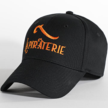  La Piraterie - Casquette Logo Noir Orange