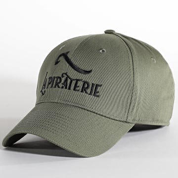  La Piraterie - Casquette Logo Vert Kaki Noir
