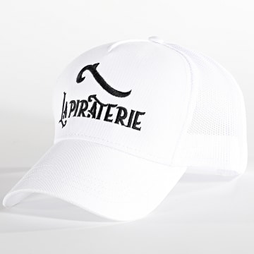  La Piraterie - Casquette Trucker Logo Blanc Noir
