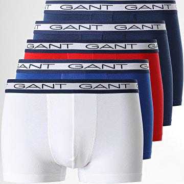  Gant - Lot De 5 Boxers 902035553 Bleu Marine Rouge Blanc