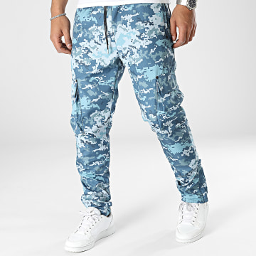 Ikao - Pantaloni cargo mimetici blu chiaro della Marina Militare