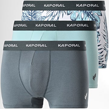  Kaporal - Lot De 3 Boxers Taco Blanc Turquoise Gris