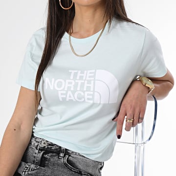  The North Face - Tee Shirt Femme Easy Bleu Ciel