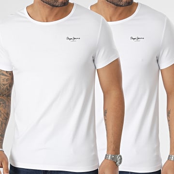  Pepe Jeans - Lot De 2 Tee Shirts PMU10976 Blanc