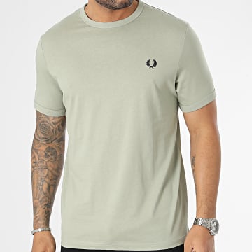  Fred Perry - Tee Shirt Ringer M3519 Vert Clair