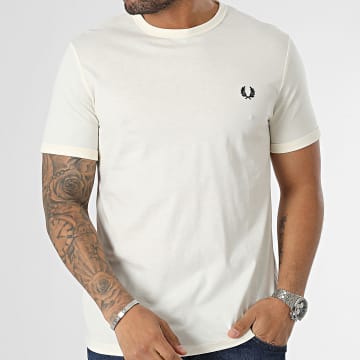  Fred Perry - Tee Shirt Ringer M3519 Beige Clair
