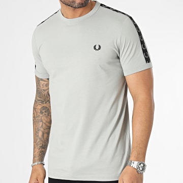  Fred Perry - Tee Shirt A Bandes Contrast Tape Ringer M4613 Gris