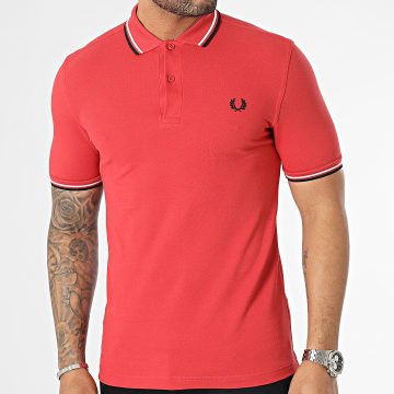  Fred Perry - Polo Manches Courtes Twin Tipped M3600 Rouge