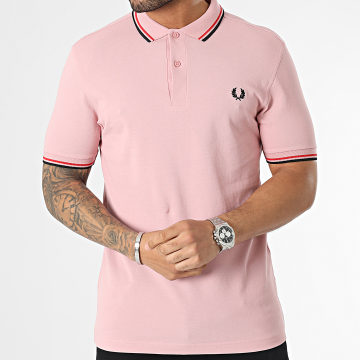  Fred Perry - Polo Manches Courtes Twin Tipped M3600 Rose
