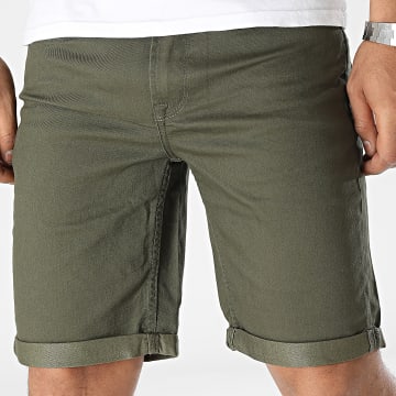 Only And Sons - Short Jean Ply Life Twill 4451 Vert Kaki