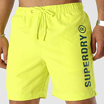 Superdry - Code Core Sport Pantaloncini da bagno giallo fluo