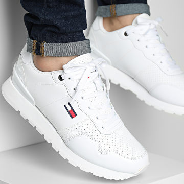 Tommy Jeans - Corredor de piel Lifestyle 0665 Blanco