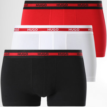  HUGO - Lot De 3 Boxers 50492375 Noir Blanc Rouge