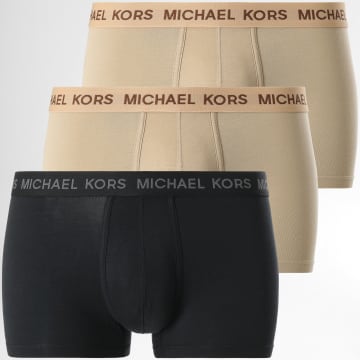  Michael Kors - Lot De 3 Boxers Supima Noir Beige