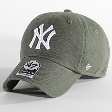  '47 Brand - Casquette Clean Up New York Yankees Vert Kaki