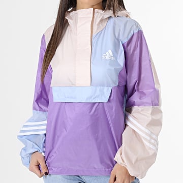 Adidas Sportswear - Veste Outdoor Capuche Femme HT8718 Bleu Violet