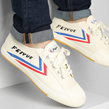  Feiyue - Baskets Low 1920 Ivory Blue Red