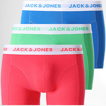  Jack And Jones - Lot De 3 Boxers Sunny Rose Bleu Vert