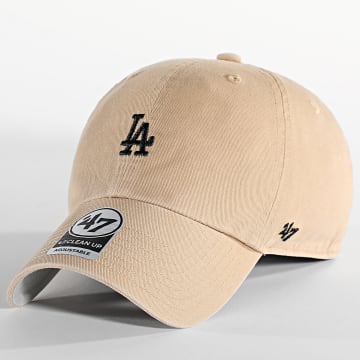  '47 Brand - Casquette Clean Up Mini Logo Los Angeles Dodgers Beige Noir