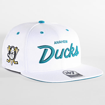  '47 Brand - Casquette Snapback Captain Anaheim Ducks Blanc Turquoise