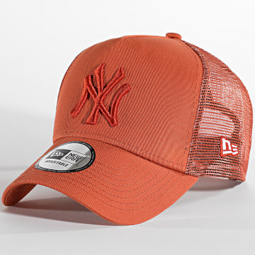  New Era - Casquette Trucker Tonal Mesh New York Yankees Rouge Brique