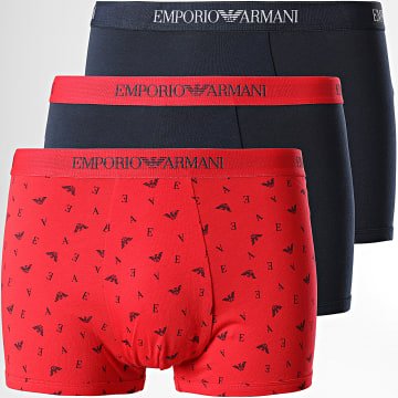  Emporio Armani - Lot De 2 Boxers 111625-3R722 Bleu Marine Rouge