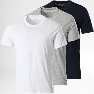  Michael Kors - Lot De 3 Tee Shirts Performance Cotton Blanc Gris Chiné Bleu Marine