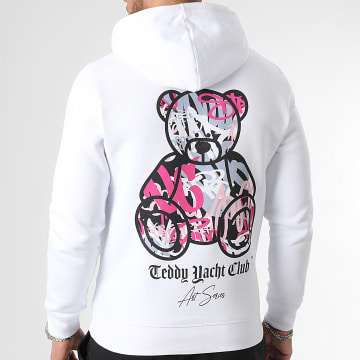  Teddy Yacht Club - Sweat Capuche Art Series Pink Blanc