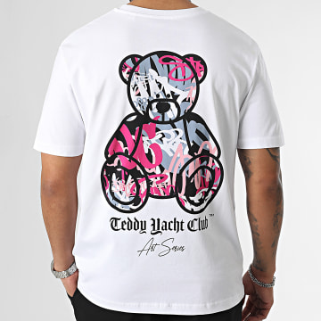  Teddy Yacht Club - Tee Shirt Oversize Large Art Series Pink Blanc