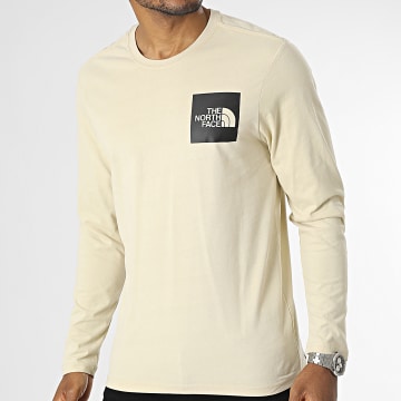  The North Face - Tee Shirt Manches Longues Fine A37FT Beige