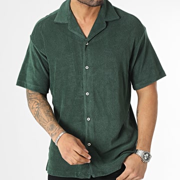 Jack And Jones - Chemise Manches Courtes Terry Resort Vert