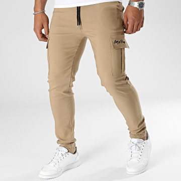 Zelys Paris - Pantalones cargo camel