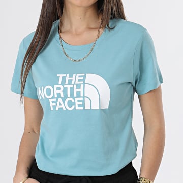  The North Face - Tee Shirt Femme Standard Bleu Clair