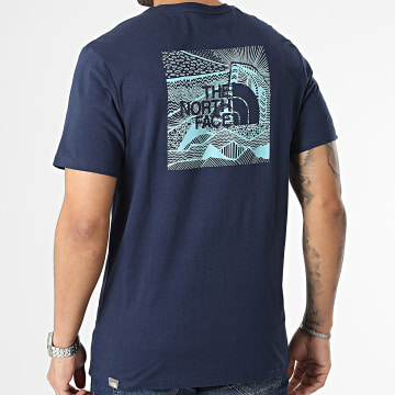  The North Face - Tee Shirt Red Box A7X1K Bleu Marine