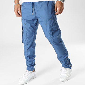  Ikao - Pantalon Cargo Bleu Roi