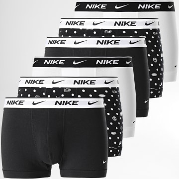  Nike - Lot De 6 Boxers KE1008 Noir Blanc