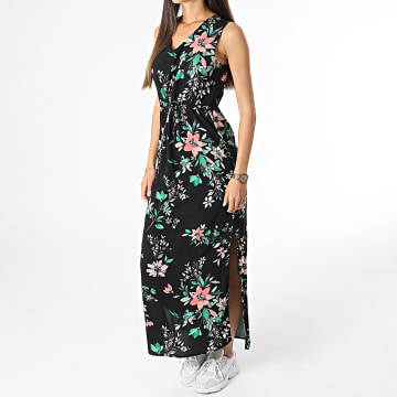 Robe Noire Vero Moda Boutique - Taille 38/40 - Style évasé Sans Manches Pour Automne-hiver - En Coton, Longueur Midi