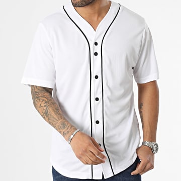 Urban Classics - TB1237 Camicia da baseball bianca