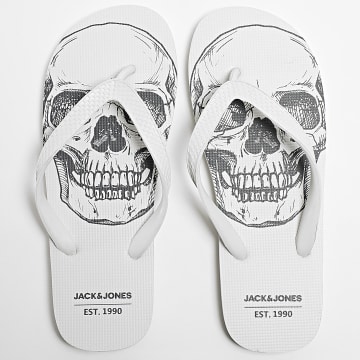  Jack And Jones - Tongs Authentic Skull Blanc
