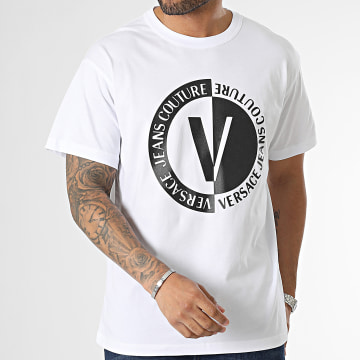  Versace Jeans Couture - Tee Shirt New V Emblem Blanc