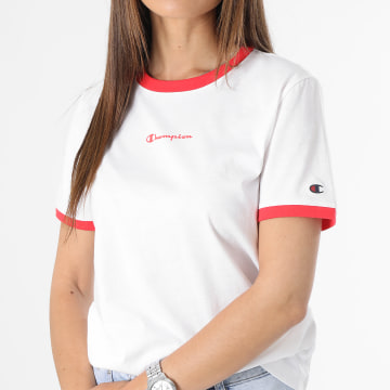  Champion - Tee Shirt Femme 116228 Blanc