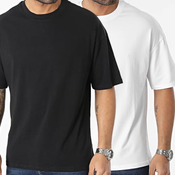 LBO - Lot De 2 Tee Shirts Oversize Large 1070521 Noir Blanc