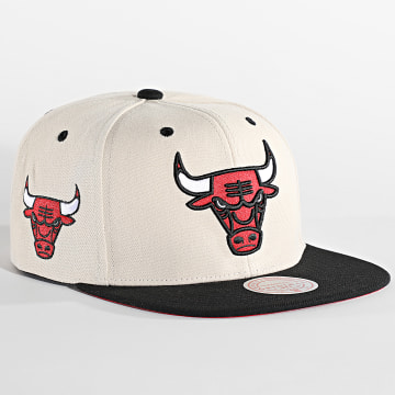  Mitchell and Ness - Casquette Snapback Sail Two Tone Chicago Bulls Beige Noir