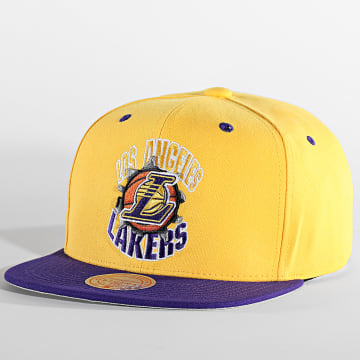 Mitchell and Ness - Los Angeles Lakers Breakthrough Gorra Snapback Amarillo Morado