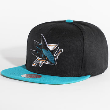  Mitchell and Ness - Casquette Snapback Team Two Tone San Jose Sharks Noir Turquoise