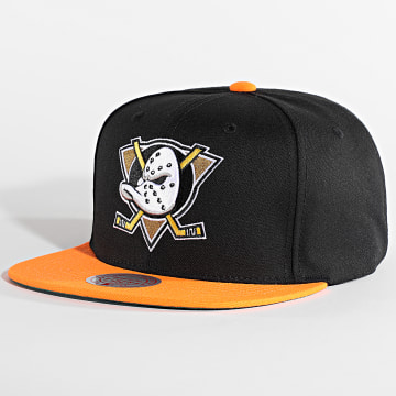  Mitchell and Ness - Casquette Snapback Team Two Tone Anaheim Ducks Noir Orange