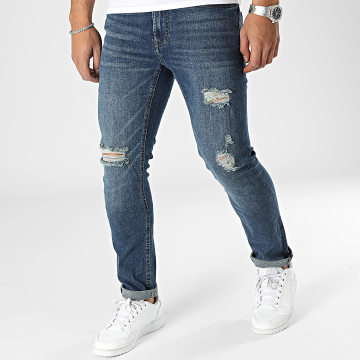 Only And Sons - Azul Damage 2946 Azul Denim Slim Loom Jeans