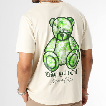  Teddy Yacht Club - Tee Shirt Oversize Large Maison De Couture Green Emerald Beige