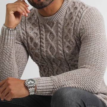 LBO - Twisted Crew Neck Sweater 0381 Beige Chiné