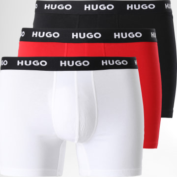 HUGO - Lot De 3 Boxers 50492348 Noir Blanc Rouge - LaBoutiqueOfficielle.com
